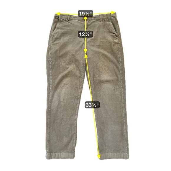 LL Bean Comfort Waist Corduroy Pants Men's 38x34 Beige Flat Front Stretch 502864 - Picture 6 of 6